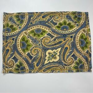 April Cornell Placemats 4 Paisley Floral Table‎ Linens Green Blue Dining Room
